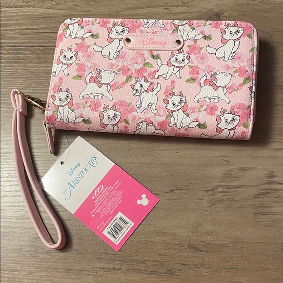 Disney Handbags - Disney Pink Marie Cat Wristlet Wallet